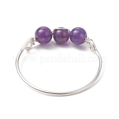 Круглые натуральные кольца с розовым кварцем RJEW-JR00850-01