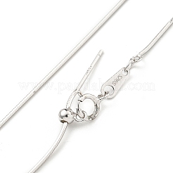 Колье из серебра 925 пробы с родиевым покрытием и квадратной змеей NJEW-C052-01P