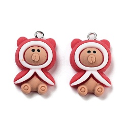 Pendentifs en résine opaque sur le thème de noël&nbsp;RESI-N039-113