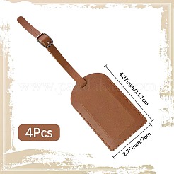 Cuthollow 4 pz etichetta per bagaglio in pelle pu&nbsp;OFST-CL0001-01A-02