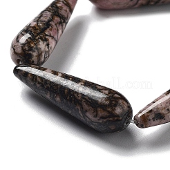 Природные родонит бисер нитей G-P528-H16-01