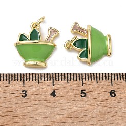 Латунь эмаль подвески&nbsp;KK-H256-07G-01