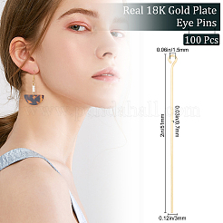 100 шт. латунные штифты для глаз KK-BBC0002-88
