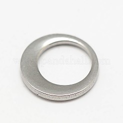 変色しにくいステンレススチールリングチャーム  ステンレス鋼色  10x1mm  穴：7mm&nbsp;STAS-M037-19