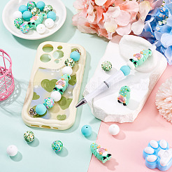 21 pièces 5 styles de perles de silicone écologiques de qualité alimentaire&nbsp;FIND-TA0010-86B