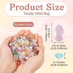 100 г прозрачных акриловых бусин PACR-TA0001-12