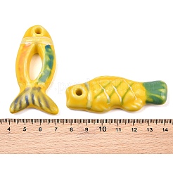 Grands pendentifs en porcelaine peints à la main&nbsp;LA-CBAC6A6-06L