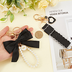 2 шт. 2 стиля брелок из хлопка KEYC-CP0001-24B