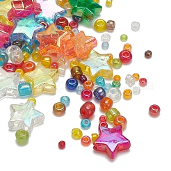 24 вид круглых стеклянных бусин SEED-YW0001-65