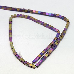 Electroplate non magnetici ematite sintetico fili di perline&nbsp;G-J170B-2x2mm-04