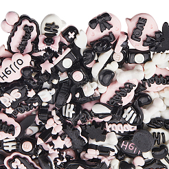 100шт 3 стиля непрозрачные кабошоны из смолы RESI-SP0001-23