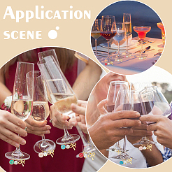 26шт стеклянные подвески для бокалов для вина&nbsp;HJEW-WR00025