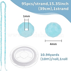 Набор для самостоятельного изготовления браслета из круглых бусин из натурального амазонита&nbsp;G-FI0001-13