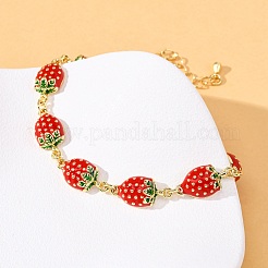 Браслеты из латуни с микропаве и фианитами для женщин BJEW-D362-01G