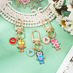 Подвеска из сплава робота с эмалью&nbsp;HJEW-YW00068