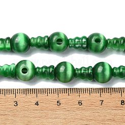 Fili di perline guru a 3 foro cat eye&nbsp;G-K149-52B