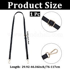 1 шт. регулируемых ремней для сумки из искусственной кожи черного цвета&nbsp;AJEW-CL0002-19KCG