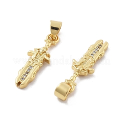 Латунные микро проложить кубического циркония подвески&nbsp;KK-Z098-05G