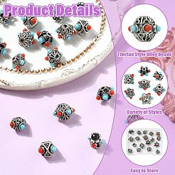 18pcs 6 Arten tibetanische Legierungsperlen&nbsp;FIND-CJ0005-74
