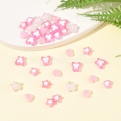 200шт 5 стиля прозрачные акриловые бусины TACR-FS0001-54A