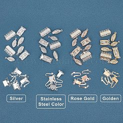 Unicraftable 32set 4 style 304 нержавеющая сталь застежки коробки STAS-UN0023-40