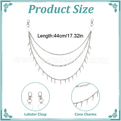 Цепи из нержавеющей стали 304 для джинсовых брюк HJEW-DR00160