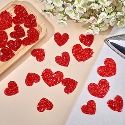 30 шт. 3 стиля аппликация в виде сердца из стекла и страз DIY-GF0009-88