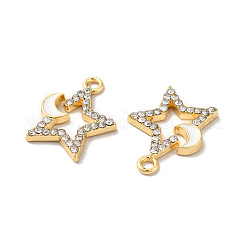 Colgantes de rhinestone de aleación de chapado en rack&nbsp;PALLOY-O106-27G-01