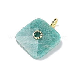Граненые подвески из натурального амазонита&nbsp;G-C274-03-G10