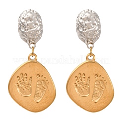 Двухцветные серьги-гвоздики из нержавеющей стали 304 EJEW-Q044-02G