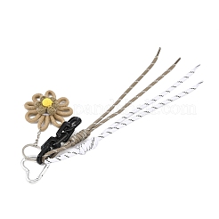 Подвесные украшения ручной работы из полиэстерового шнура и цветочных нитей HJEW-JM04422-02