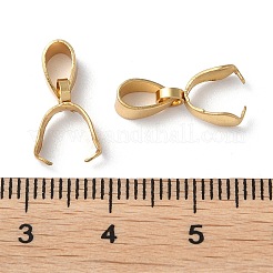201 ステンレススチールペンダントピンチベイル  18KGP本金メッキ  11x8x3mm  穴：4x3mm  ピン：0.8&nbsp;X-STAS-P223-16G-B