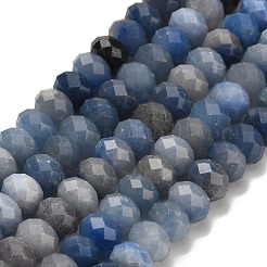 Природные голубые авантюрин бисером пряди G-Z111-A03