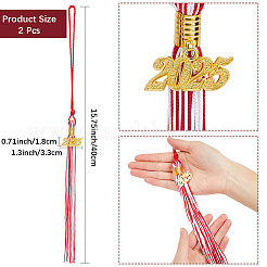 Полиэстеровая выпускная кисточка подвеска украшения&nbsp;AJEW-WH20020-078E