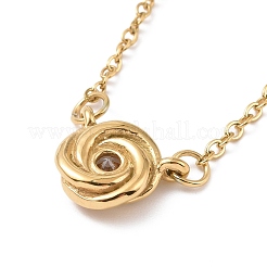 Ожерелье с кулоном в виде узла из прозрачного кубического циркония&nbsp;NJEW-A004-26G