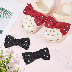 4шт 2 цвета полиэстер бантом украшения для обуви&nbsp;FIND-PH0010-26