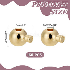 60шт латунные обжимные бусины KK-HY0004-18