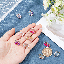 10шт 5 цвета прозрачные стеклянные подвески GLAA-FH0001-26