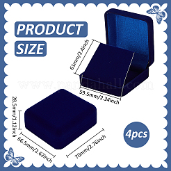 Beflockte Aufbewahrungsboxen für Abzeichen und Medaillen aus ABS-Kunststoff&nbsp;CON-WH0200-02G