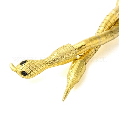 Регулируемые железные браслеты в виде змеи BJEW-U004-03A-G