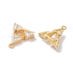Breloques en laiton zircon cubique transparent&nbsp;KK-E098-07G