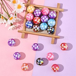 20шт акриловые бусины с УФ-покрытием&nbsp;OACR-YW0003-24