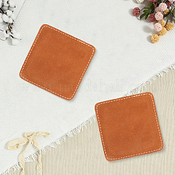 2 serviette de golf carrée en cuir&nbsp;DIY-CL0001-40A