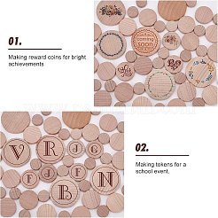 2 пакетик буковых деревянных круглых деталей&nbsp;WOOD-NB0002-77