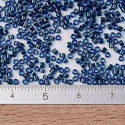 MIYUKIデリカビーズ  シリンダー  日本製シードビーズ  11/0  （db1763)エメラルド裏地コバルトab  1.3x1.6mm  穴：0.8mm  約10000個/袋  50 G /袋&nbsp;SEED-X0054-DB1763