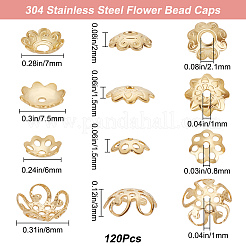 120 шт. 4 стиля: 8-лепестковые&nbsp;STAS-BBC0001-91