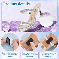 4 пара двухцветных эластичных шнурков из полиэстера со стразами&nbsp;DIY-OC0013-17