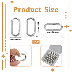 6 шт. Кольца пружинные затворные из сплава FIND-SP0001-24P