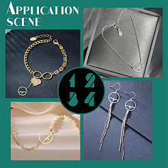 12 шт. 2-х цветные звенья из нержавеющей стали 201&nbsp;STAS-UN0041-28