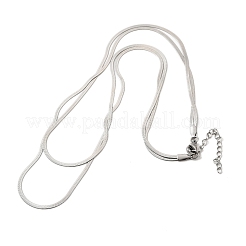 Ожерелья из двух цепочек с плоской цепочкой-змейкой из нержавеющей стали 304 NJEW-Q039-01P